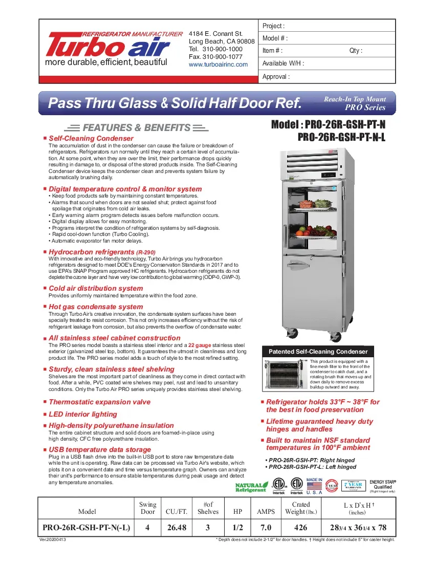 turbo-air-pro-26r-gsh-pt-n-refrigerator-pass-thru-specsheet-260226o7x7t9.pdf