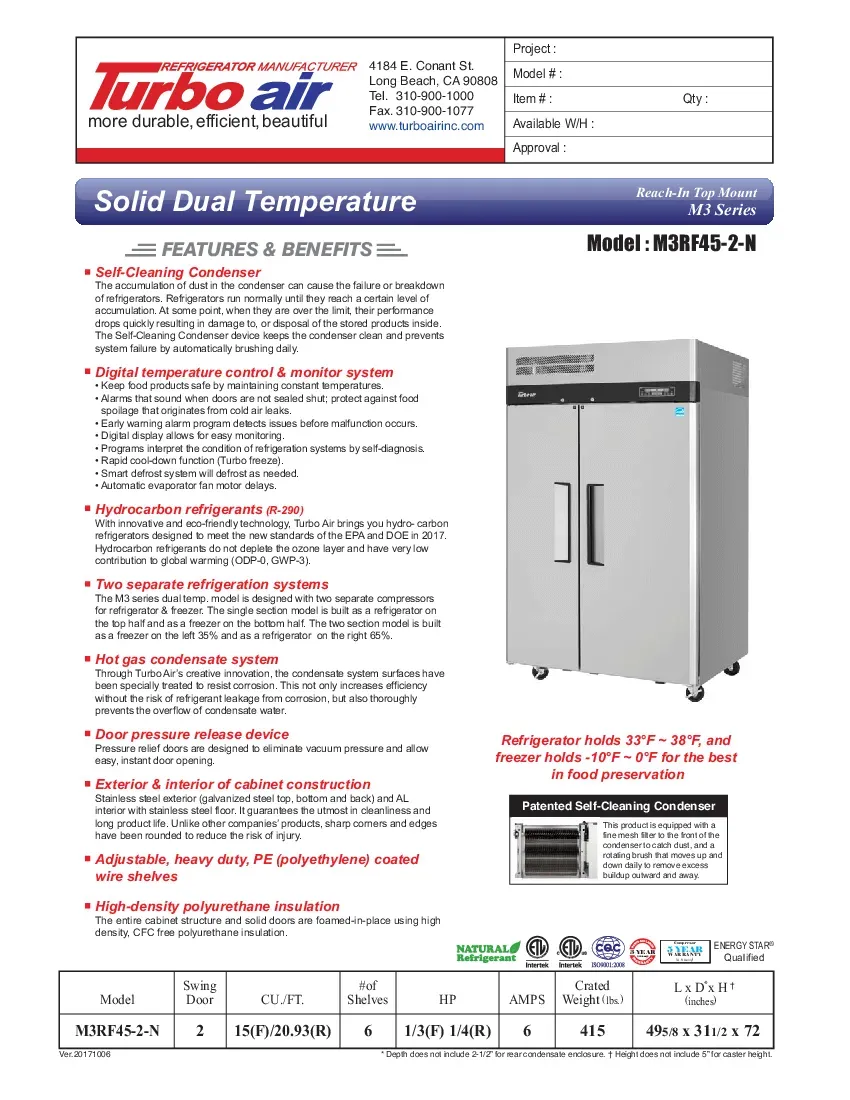turbo-air-m3rf45-2-n-refrigerator-freezer-reach-in-specsheet-260226gdwakn.pdf