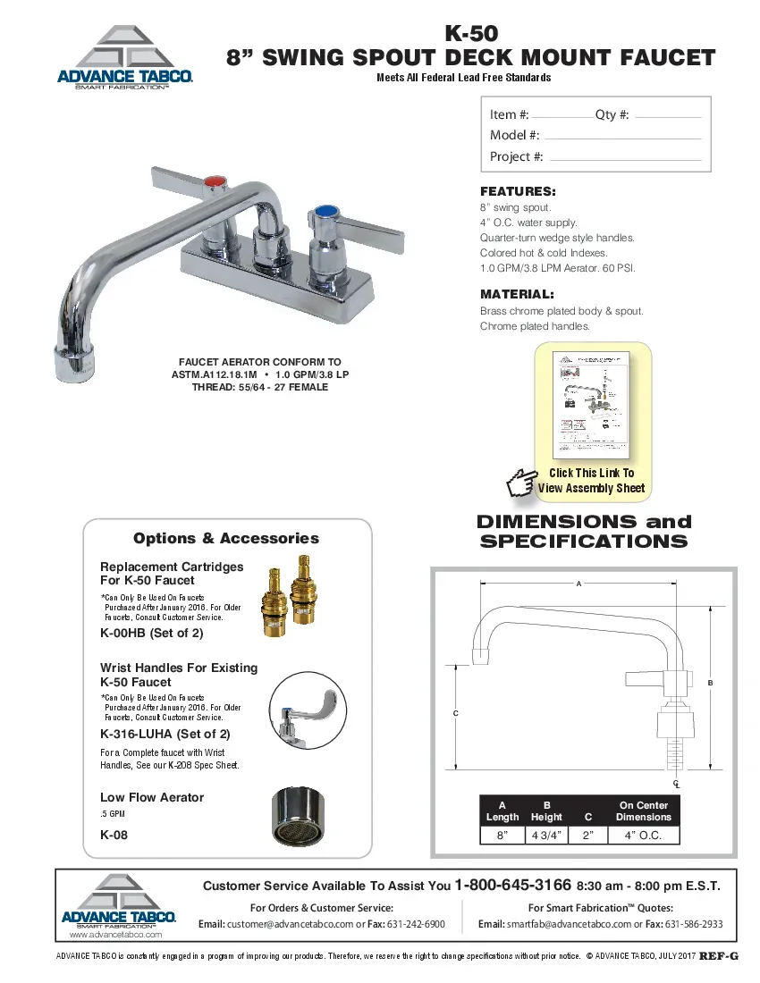 advance-tabco-k-50sp-faucet-spout-nozzle-specsheet-260226ls48fq.pdf
