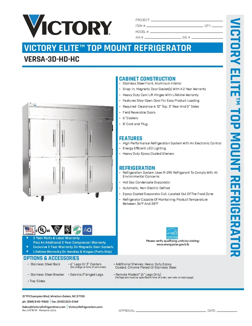 victory-refrigeration-versa-3d-hd-hc-refrigerator-reach-in-specsheet-2602266u5mtu.pdf
