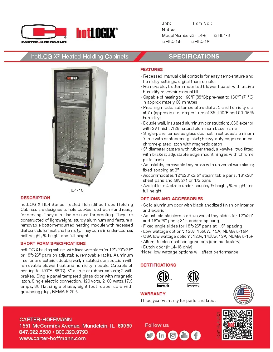 carter-hoffmann-hl4-5-120v-1ph-proofer-cabinet-mobile-undercounter-specshee-260226p401q7.pdf