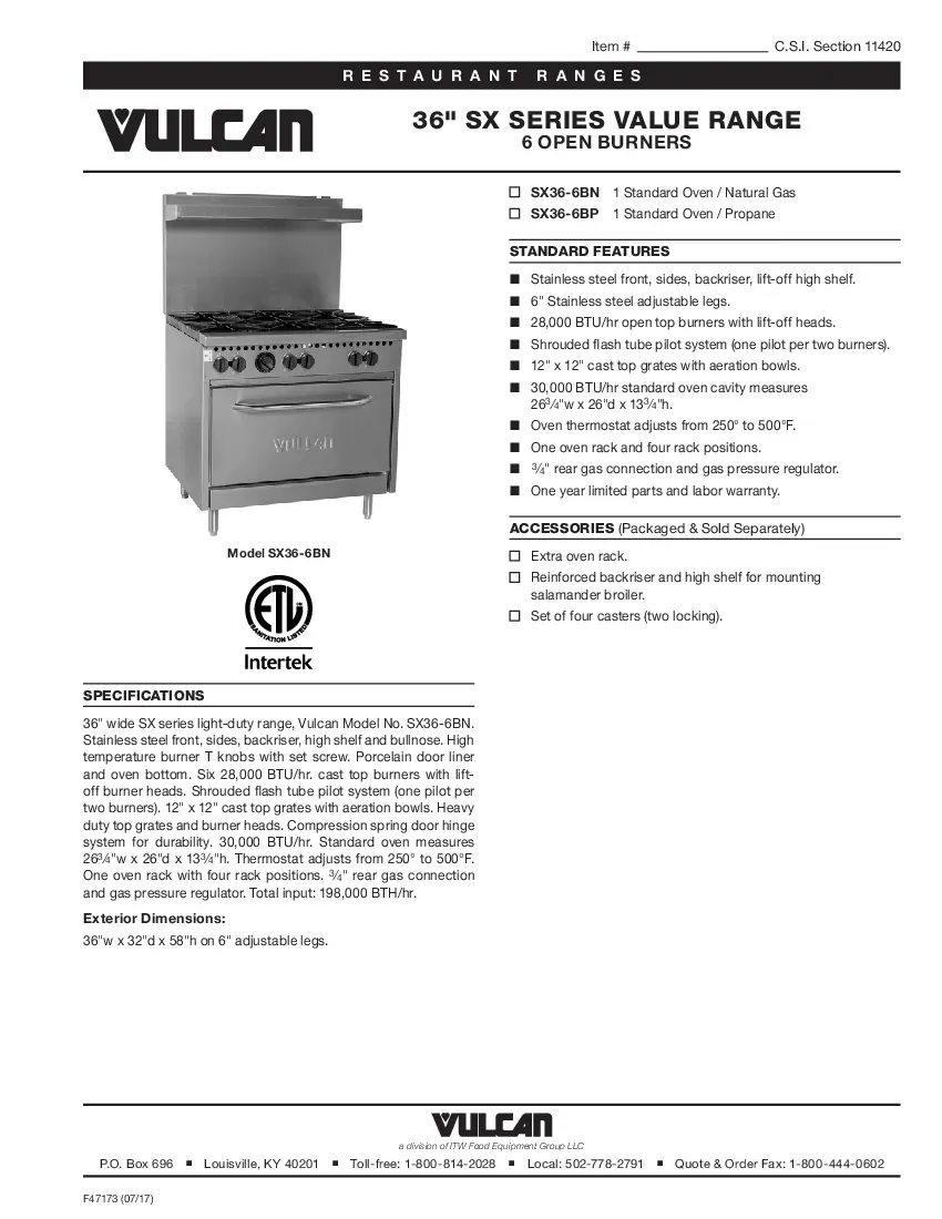 vulcan-sx36-6bn-range-36-restaurant-gas-specsheet-260226fjf5rc.pdf