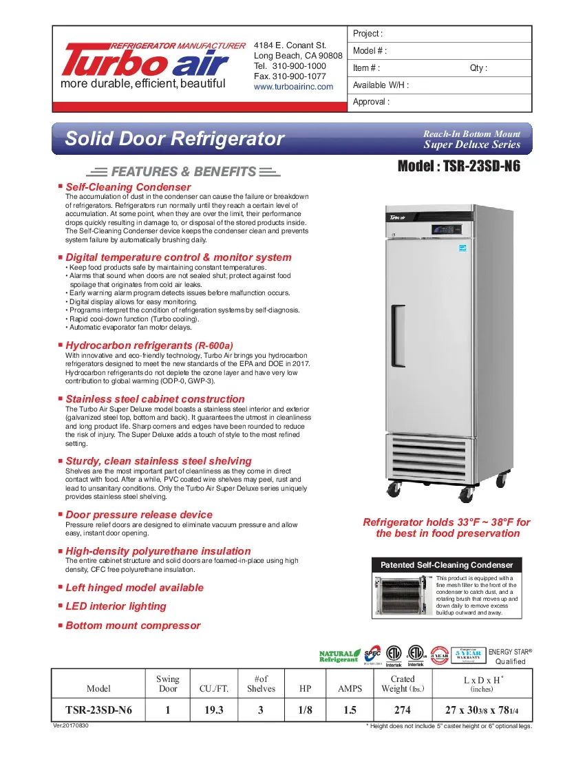 turbo-air-tsr-23sd-n6-refrigerator-reach-in-specsheet-260226wfmsrl.pdf