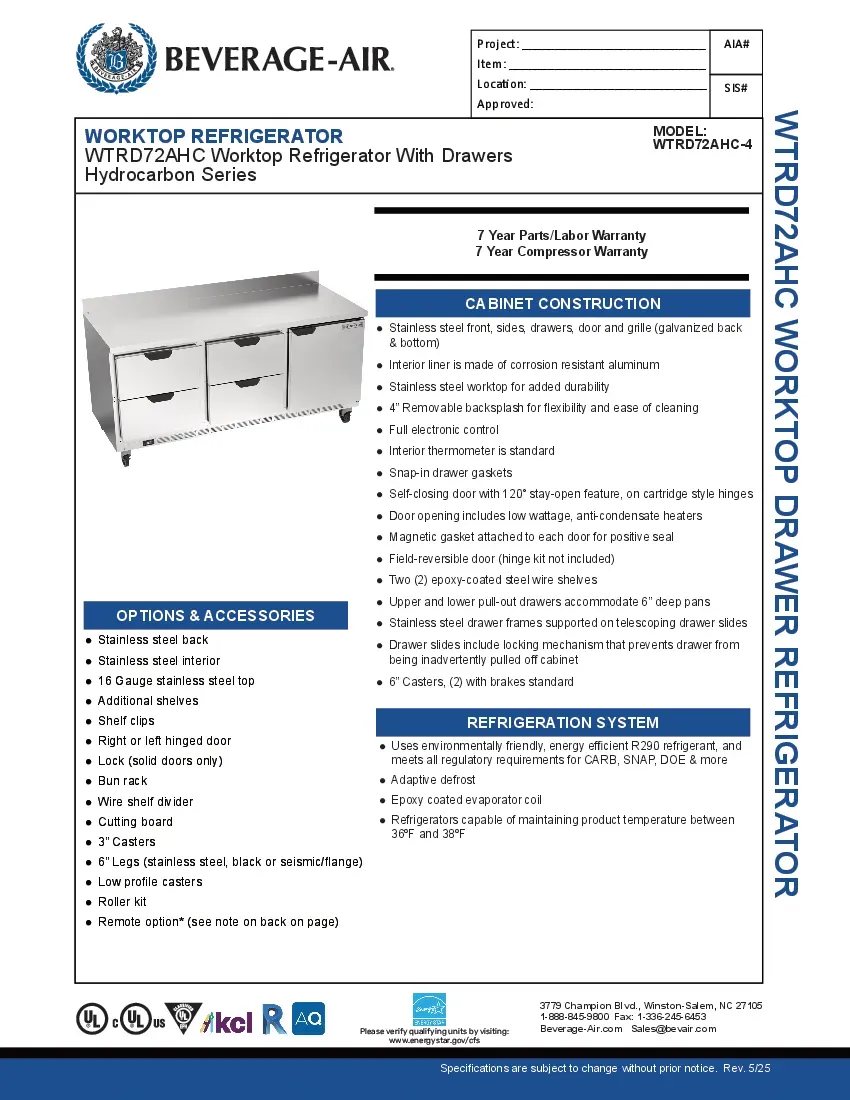 beverage-air-wtrd72ahc-4-refrigerated-counter-work-top-specsheet-260226lfzs60.pdf