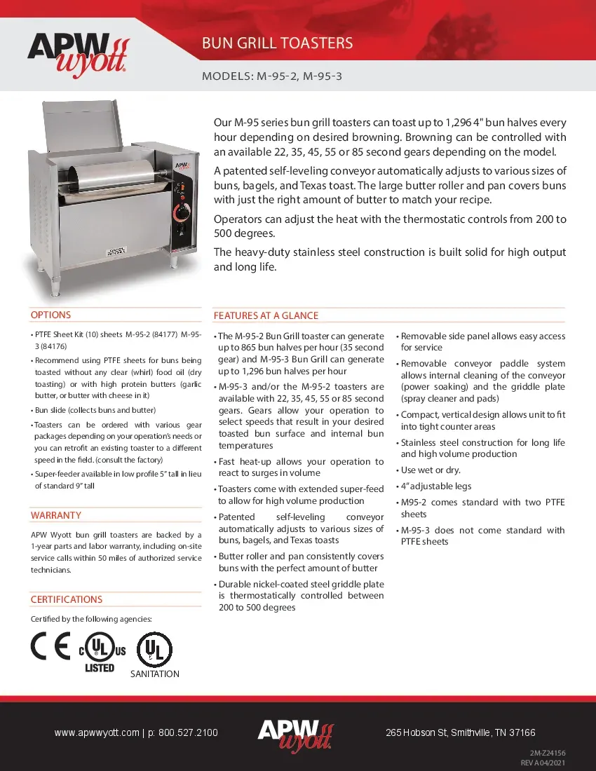 apw-wyott-m-95-3-45-55-and-85-gear-only-bun-grill-toaster-specsheet-260226oq79qn.pdf