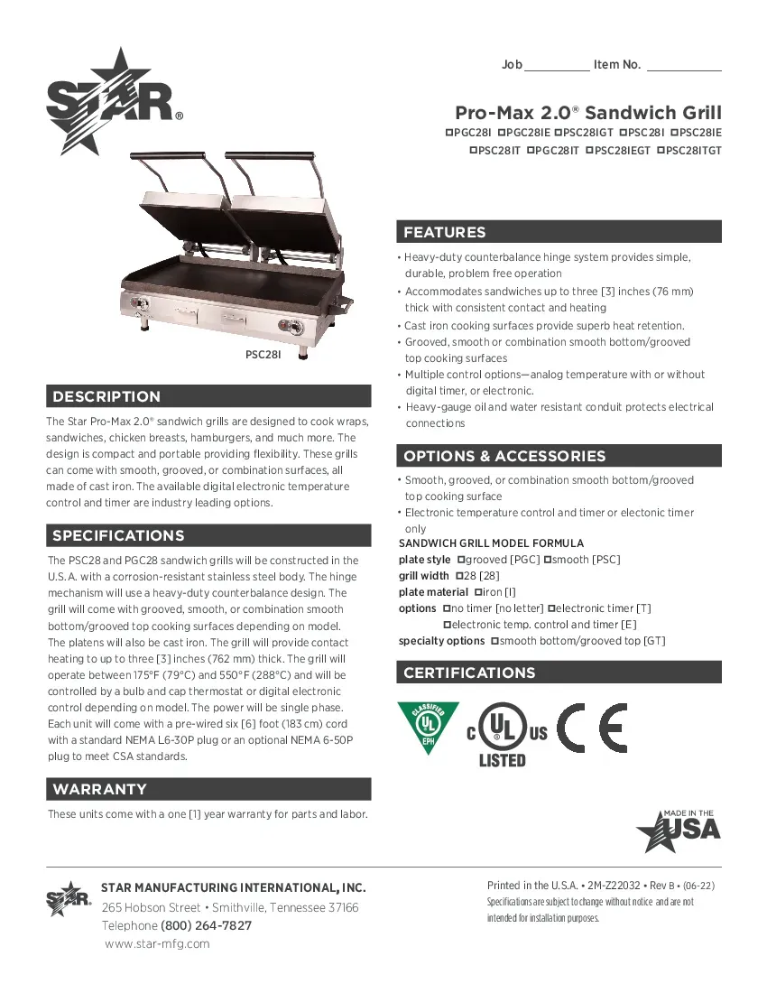 star-9d-psc28iegt240-sandwich-panini-grill-specsheet-26022665ds7z.pdf