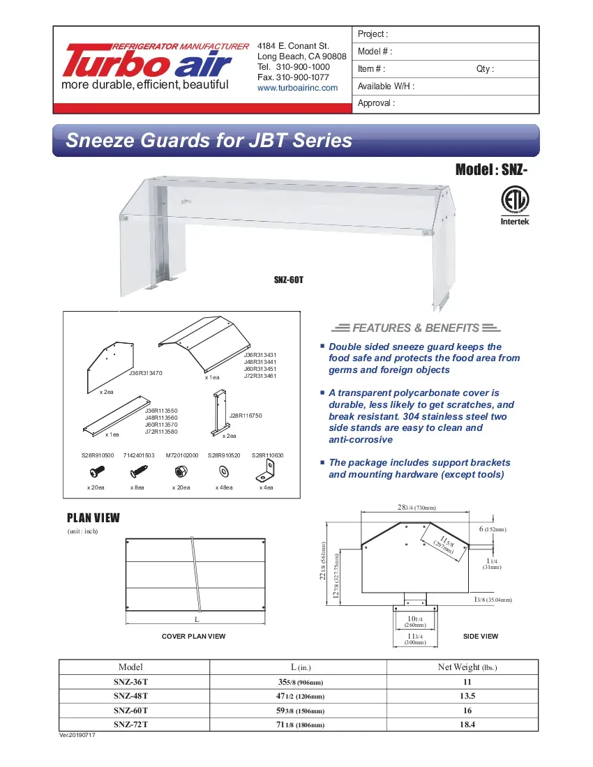 turbo-air-snz-36t-sneeze-guard-stationary-specsheet-260226xt8r2e.pdf