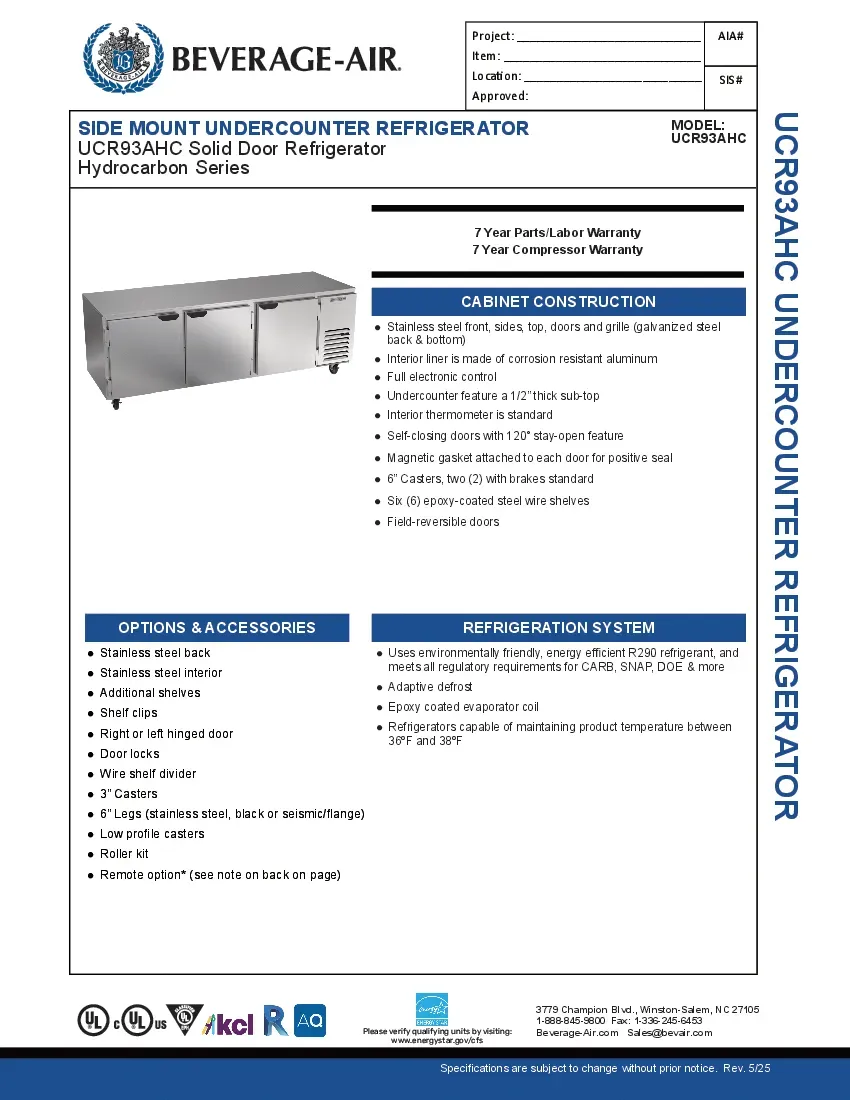 beverage-air-ucr93ahc-refrigerator-undercounter-reach-in-specsheet-260226yhfjhl.pdf