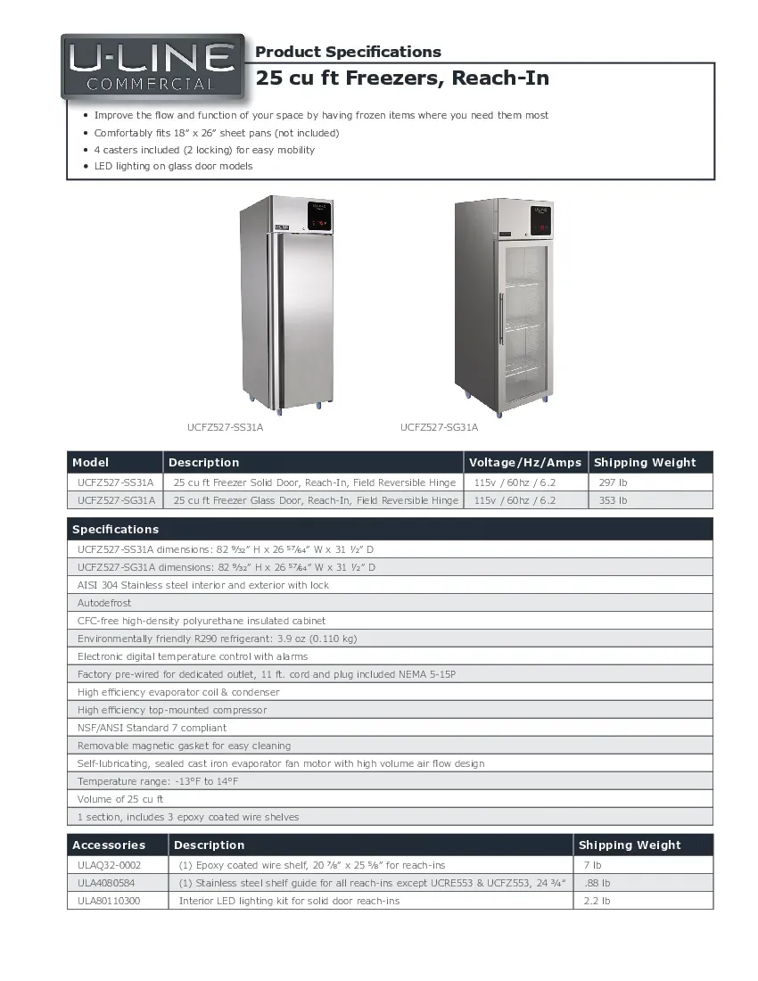 u-line-ucfz527-ss31a-reach-in-freezers-reach-in-refrigerators-specsheet-260226qyqnyy.pdf