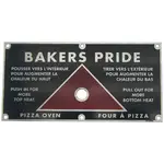 Bakers Pride , AS-U1224A, Replacement Parts, Equipment Hardware, Labels