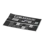 Blakeslee 99705, Replacement Parts, Equipment Hardware, Labels