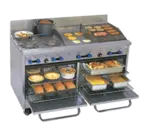 Comstock-Castle F3226-18-1.5RB, Range, 60", 4 Burners, 18" Griddle, 18" Charbroiler