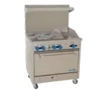 Comstock-Castle F330-12, Range, 36", 4 Burners, 12" Griddle