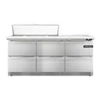 Continental Refrigerator D72N12C-FB-D, Refrigerated Counter, Sandwich / Salad Unit
