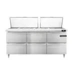 Continental Refrigerator D72N27M-D, Refrigerated Counter, Mega Top Sandwich / Salad Unit