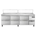 Continental Refrigerator PA93N-D, Refrigerated Counter, Pizza Prep Table