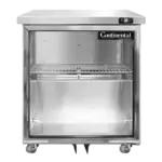 Continental Refrigerator SW27NGD-U, Refrigerator, Undercounter, Reach-In