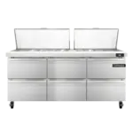 Continental Refrigerator SW72N27M-D, Refrigerated Counter, Mega Top Sandwich / Salad Unit