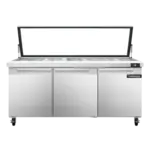 Continental Refrigerator SW72N30M-HGL, Refrigerated Counter, Mega Top Sandwich / Salad Unit