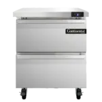 Continental Refrigerator SWF27NBS-D, Freezer Counter, Work Top