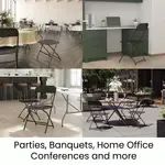 Flash Furniture 4-LE-L-3-W-BK-GG, Folding Chairs