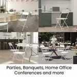 Flash Furniture 4-LE-L-3-W-WH-GG, Folding Chairs