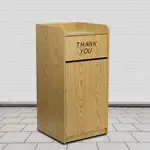 Flash Furniture MT-M8520-TRA-OAK-GG, Trash Receptacles