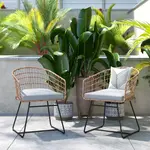 Flash Furniture TW-VN015-15-NAT-LGY-GG, Patio Chairs