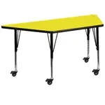 Flash Furniture XU-A2448-TRAP-YEL-H-P-CAS-GG, Activity Tables