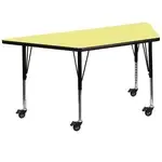 Flash Furniture XU-A3060-TRAP-YEL-T-P-CAS-GG, Activity Tables