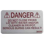 Henny Penny 36099, Replacement Parts, Equipment Hardware, Labels