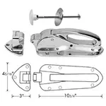 Premco PR102-F-6-1/2-G, Replacement Parts, Equipment Hardware, Hinges, Latches, Mounting brackets, clips